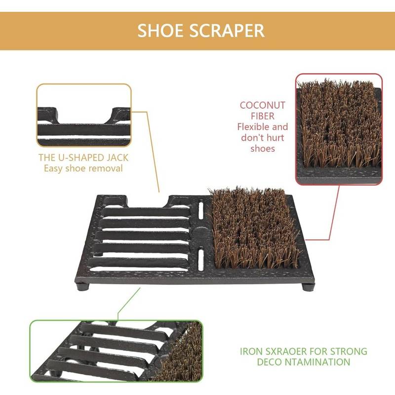 Heavy-Duty Cast Iron Boot Scra - Shoe Brush review and price